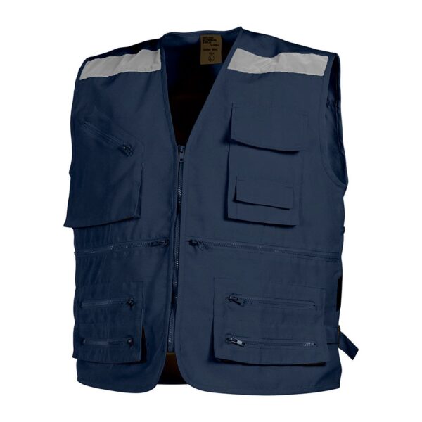 CHALECO GEOLOGO POPLIN AZUL REFLECTANTE T/S SILVERSAFE