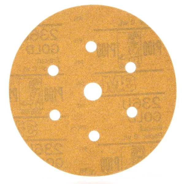 P120 HOOKIT DISCO GOLD LIBRE DE POLVO 236u (con belkro) 100 UND. 3M