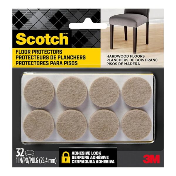 Fieltro Beige Pads redondos 3M SP802-NA
