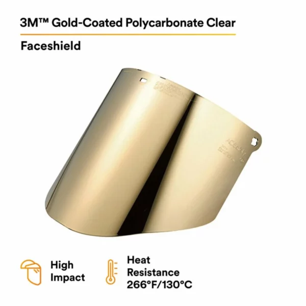 VISOR POLICARBONATO VERDE CON DORADO 3M (RESISTENTE A LUZ UV Y LÁSER)