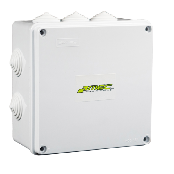 CAJA ESTANCA 150 - 150 - 80 CIERRE X TORNILLOS IP54 10 CONOS DE ENTRADA 10 mm a 25 mm MEC