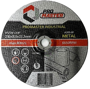 DISCO CORTE 9" PROMASTER  INOX (230x3x22,2)