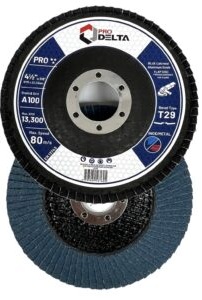 DISCO TRASLAPADO 115MM GR100 INOX/METAL PRODELTA (PACK 10 UND)