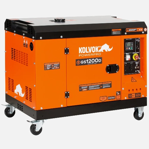 GENERADOR MONOFASICO GS1200D 12KVA DIESEL  KOLVOK (INSONORIZADO)